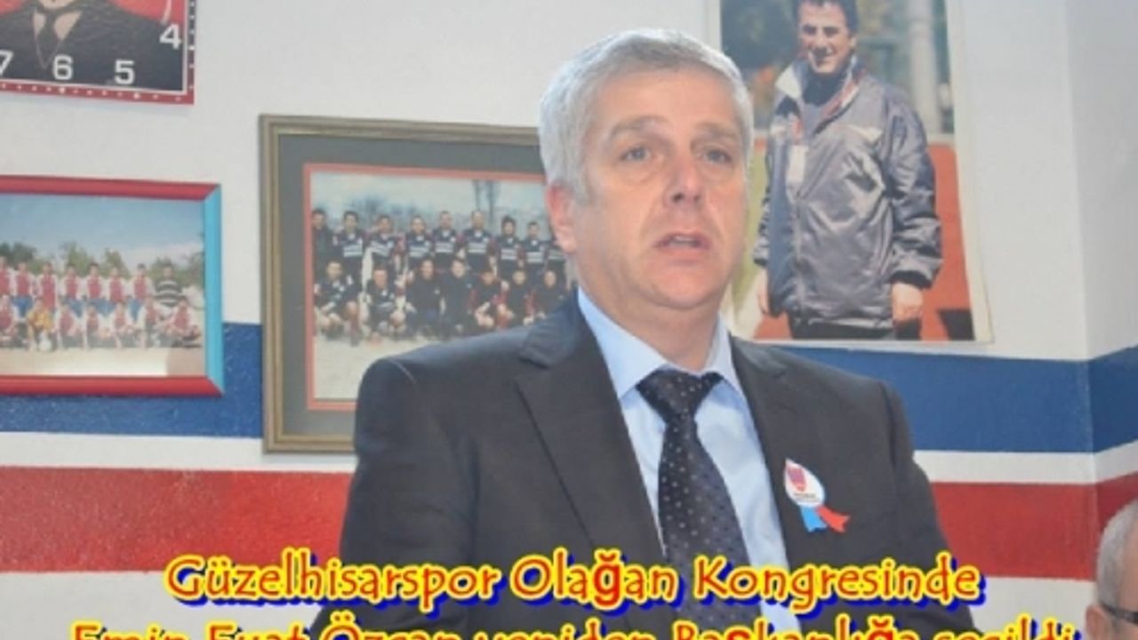 Güzelhisarspor Olağan Kongresinde Emin Fuat Özcan yeniden Başkanlığa seçildi