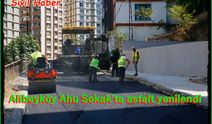 Alibeyköy Ahu Sokak’ta asfalt yenilendi