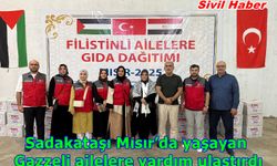 Sadakataşı Mısır’da yaşayan Gazzeli ailelere yardım ulaştırdı
