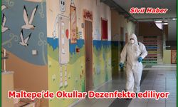 Maltepe’de Okullar Dezenfekte ediliyor