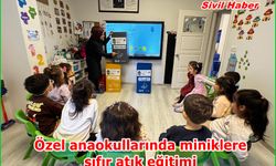 Özel anaokullarında miniklere sıfır atık eğitimi