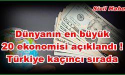 Dünyanın en büyük 20 ekonomisi açıklandı! Bakın Türkiye kaçıncı sırada