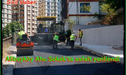 Alibeyköy Ahu Sokak’ta asfalt yenilendi