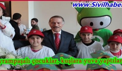 Bayrampaşalı çocuklar, kuşlara yuva yaptılar