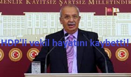 HDP'li vekil hayatını kaybetti!