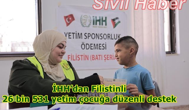İHH’dan Filistinli 26 bin 531 yetim çocuğa düzenli destek