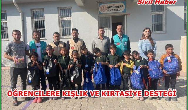 ÖĞRENCİLERE KIŞLIK VE KIRTASİYE DESTEĞİ