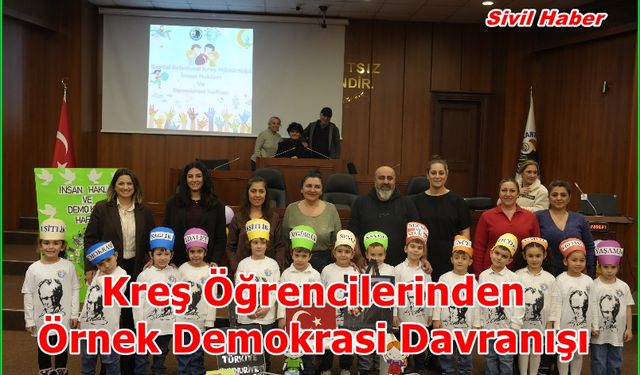 Kreş Öğrencilerinden Örnek Demokrasi Davranışı