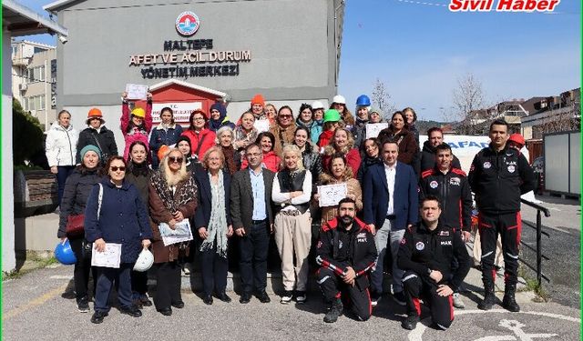 Maltepeli kadınlar afetlere müdahaleyi uygulamalı öğrendi