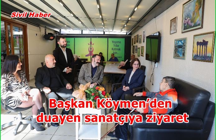 Başkan Köymen’den duayen sanatçıya ziyaret