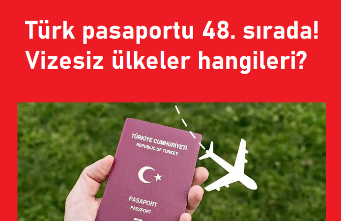 Türk pasaportu 48. sırada! Vizesiz ülkeler hangileri?