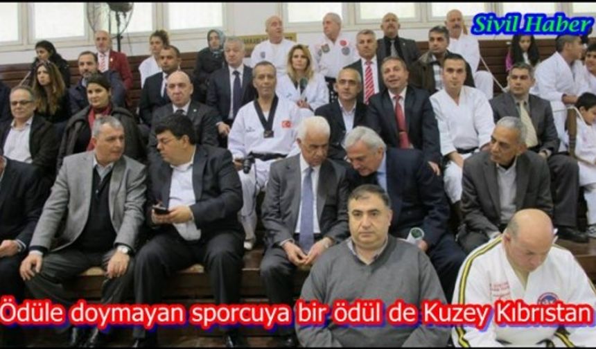 Ödüle doymayan sporcuya bir ödül de Kuzey Kıbrıstan