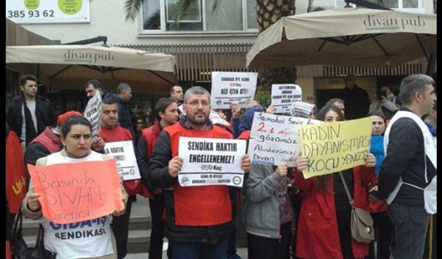 DİVAN PASTANESİ ÇALIŞANLARI HAKLARINI ARADI