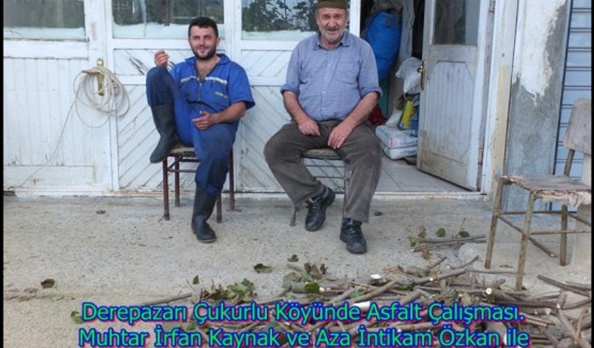 DEREPAZARI ÇUKURLU KÖYÜNDE ASFALT  ÇALIŞAMSI