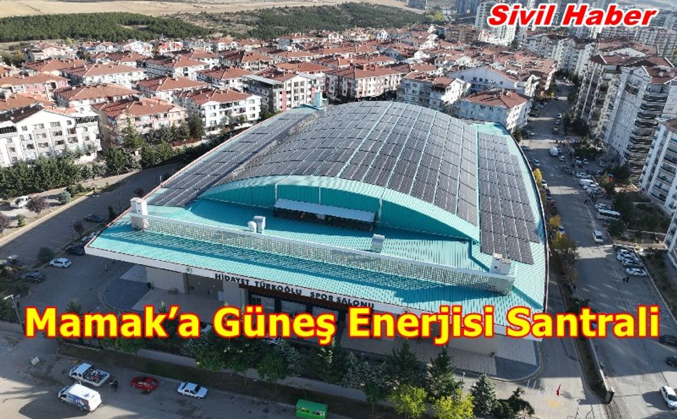 Mamak Belediyesi Çatı Tipi Güneş Enerjisi Santrali Kurdu