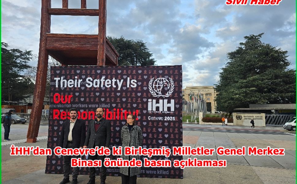 İHH’dan  Birleşmiş Milletler Genel Merkez Binası önünde basın açıklaması