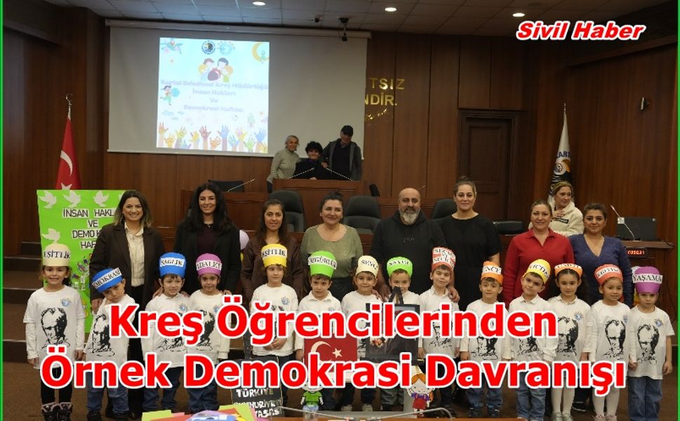 Kreş Öğrencilerinden Örnek Demokrasi Davranışı