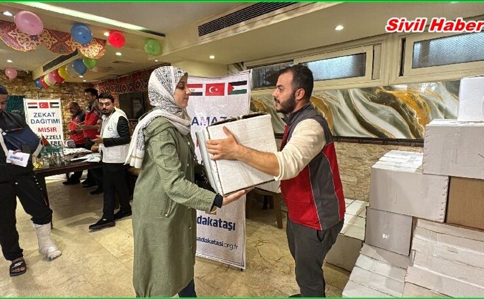 Sadakataşı Mısır’da yaşayan Gazzeli ailelere Ramazan yardımı ulaştırd
